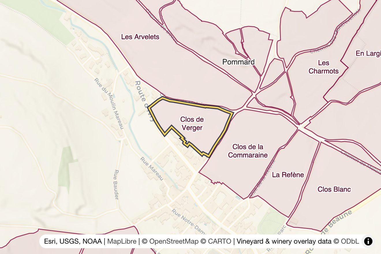 Map of Clos de Verger