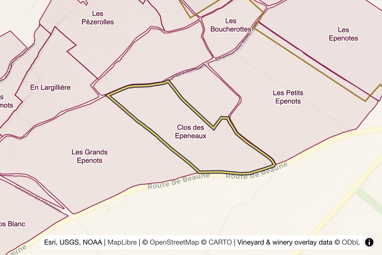 Map of Clos des Épeneaux