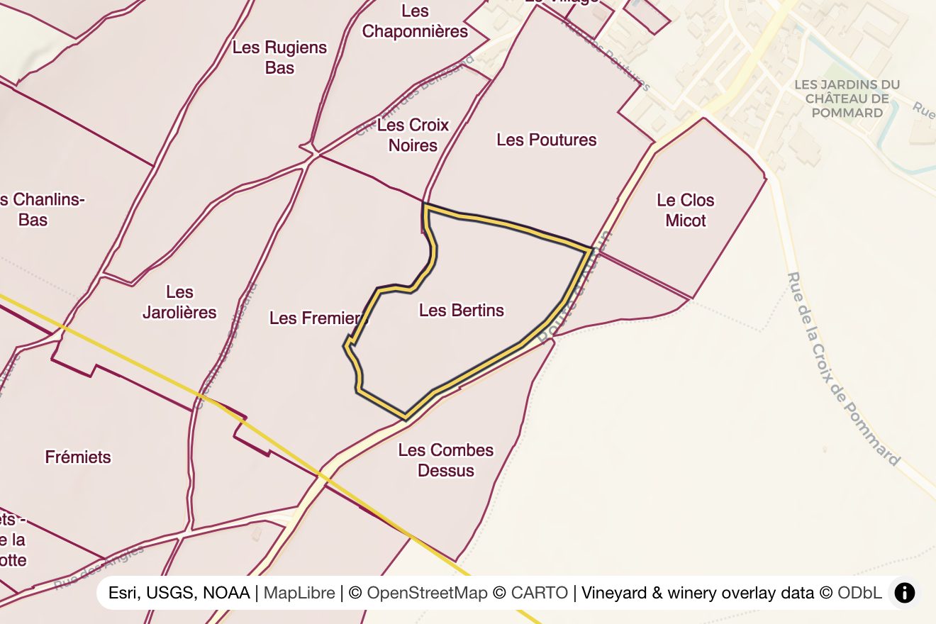 Map of Les Bertins