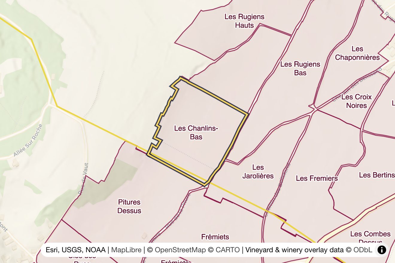 Map of Les Chanlins-Bas