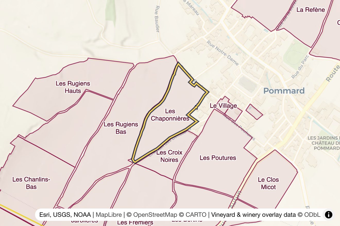 Map of Les Chaponnières