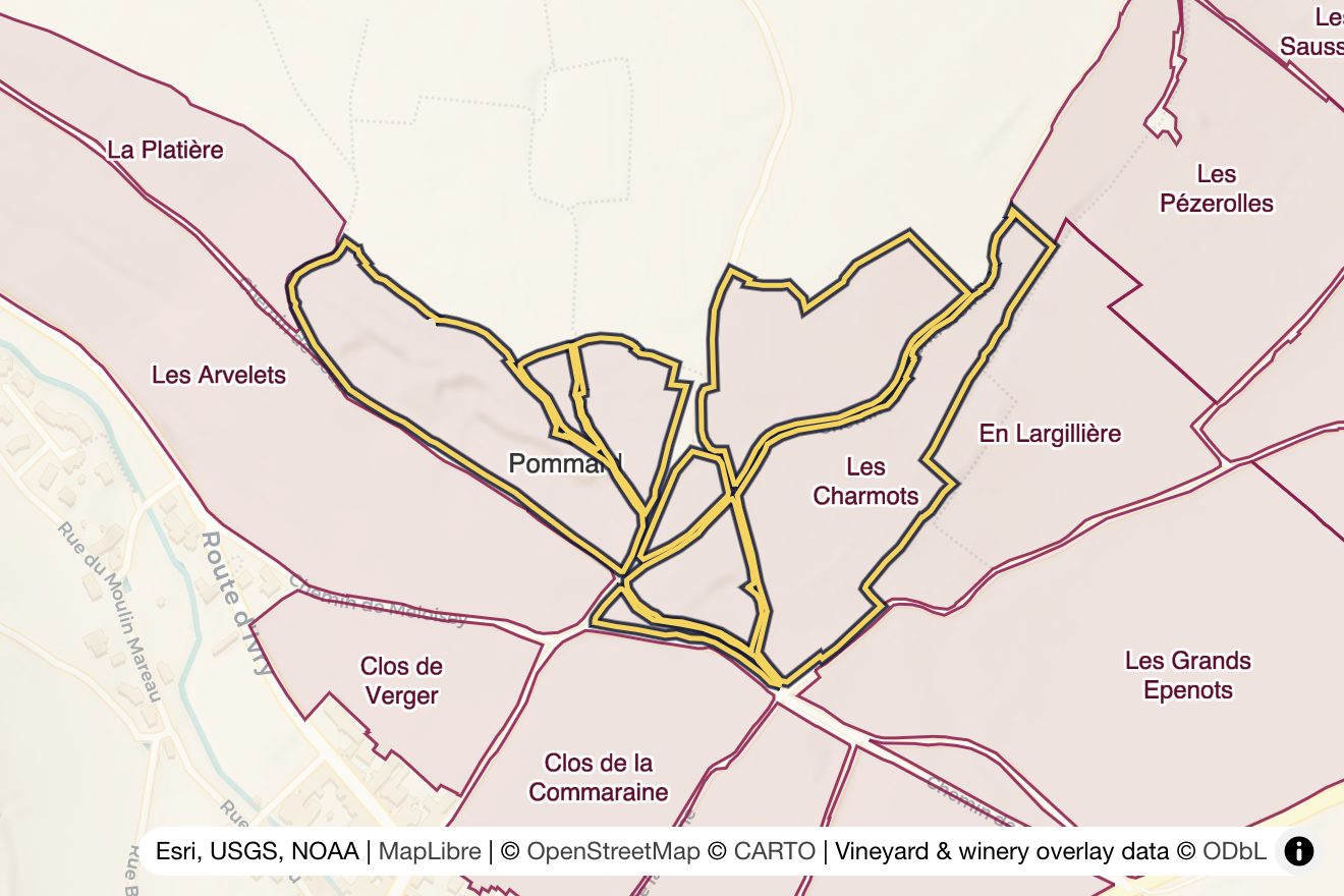 Map of Les Charmots