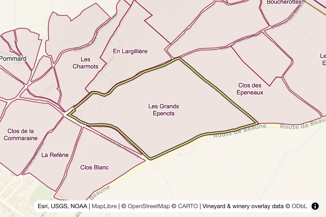 Map of Les Grands Epenots