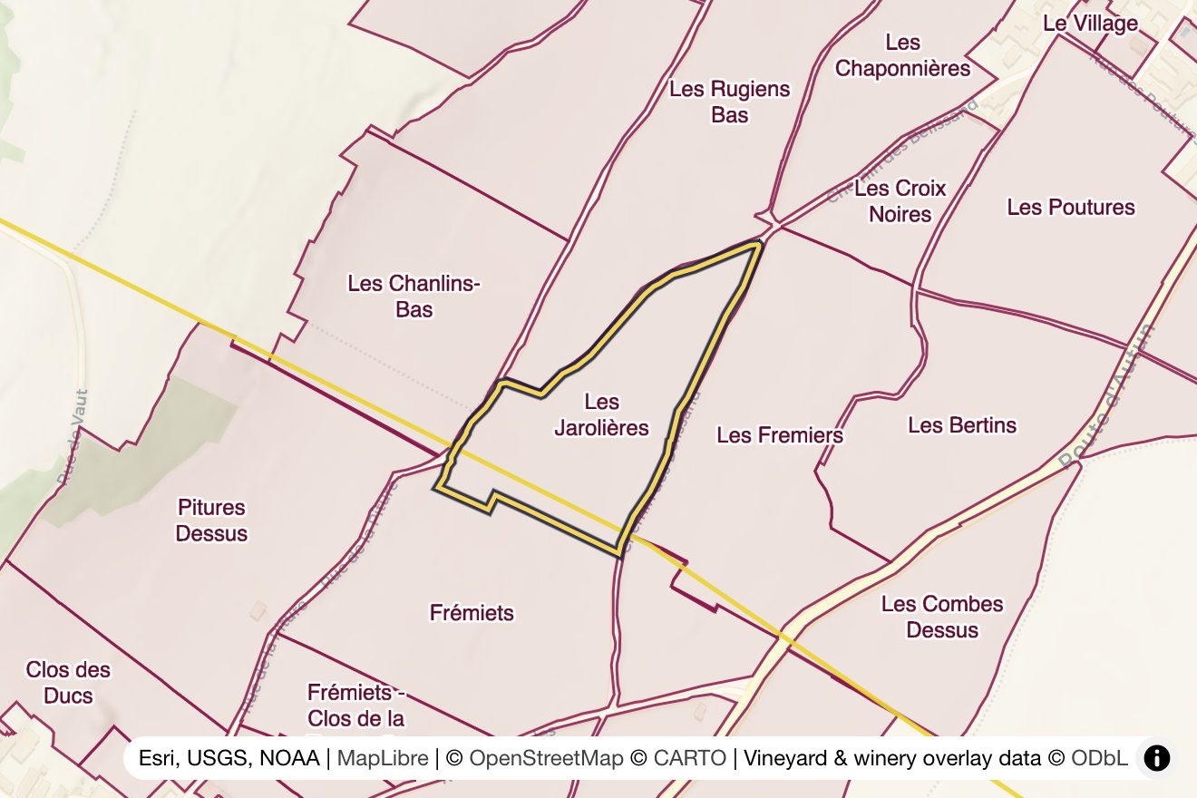 Map of Les Jarolières