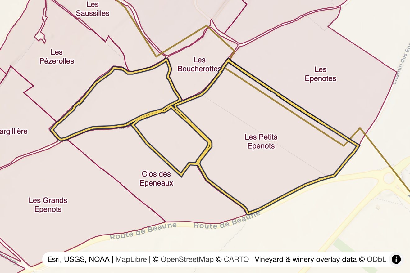 Map of Les Petits Epenots