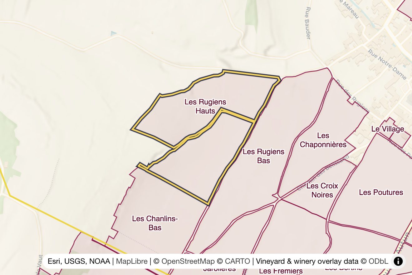 Map of Les Rugiens Hauts