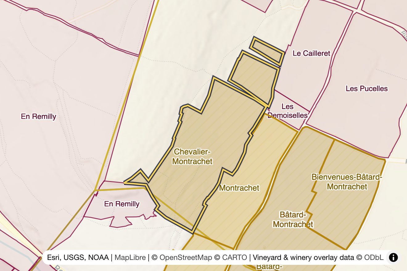 Map of Chevalier-Montrachet