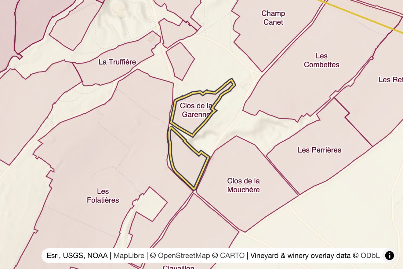 Map of Clos de la Garenne