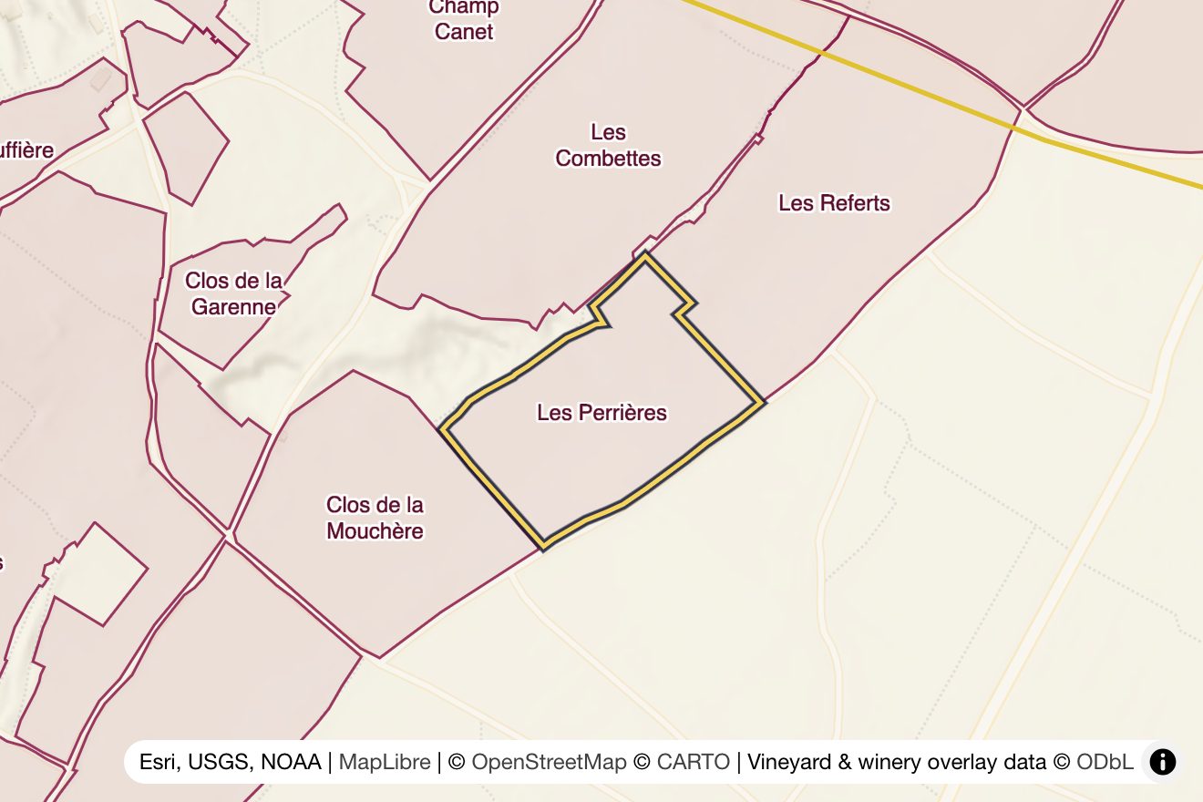 Map of Les Perrières