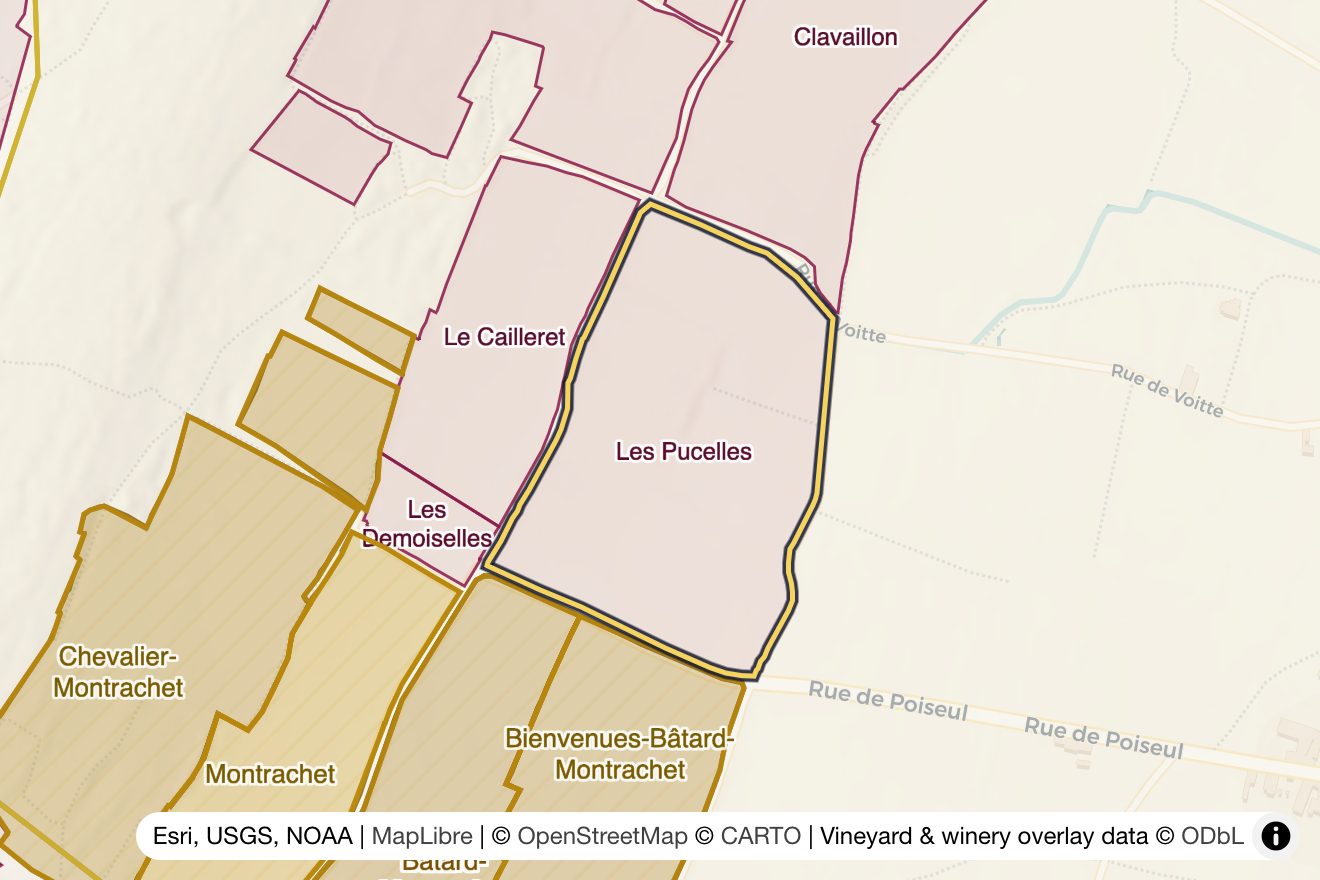 Map of Les Pucelles
