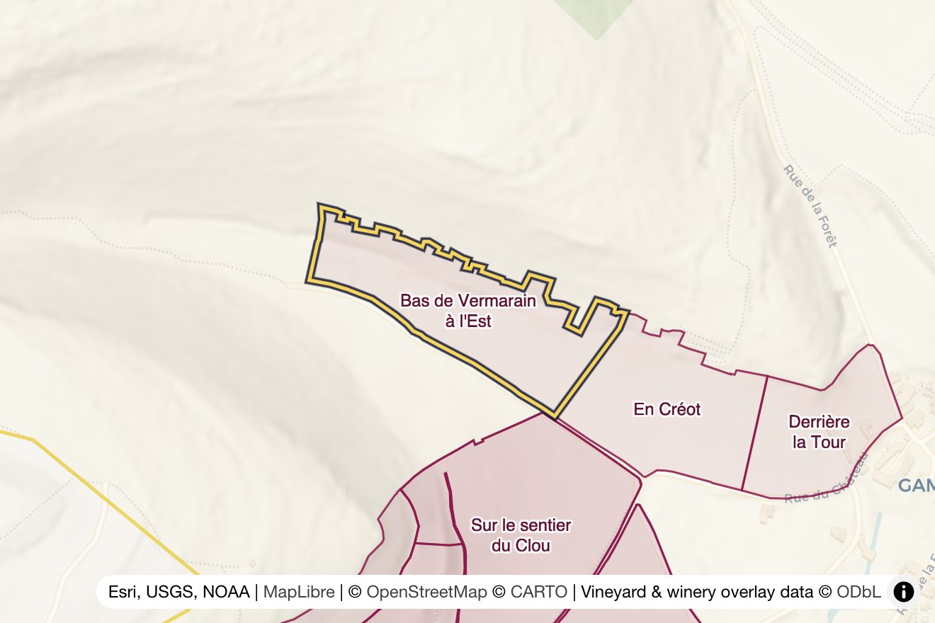 Map of Bas de Vermarain à l