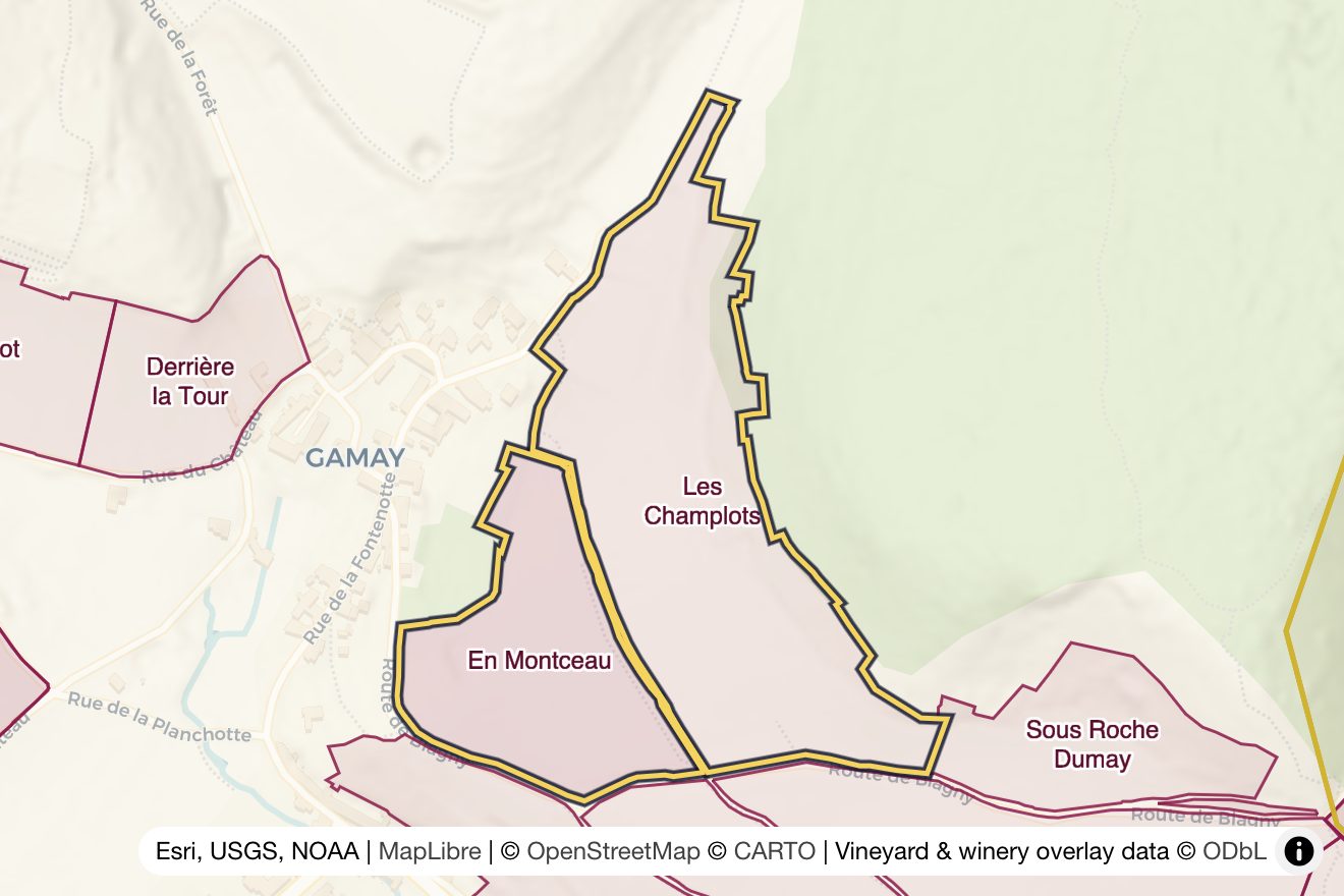 Map of Les Champlots
