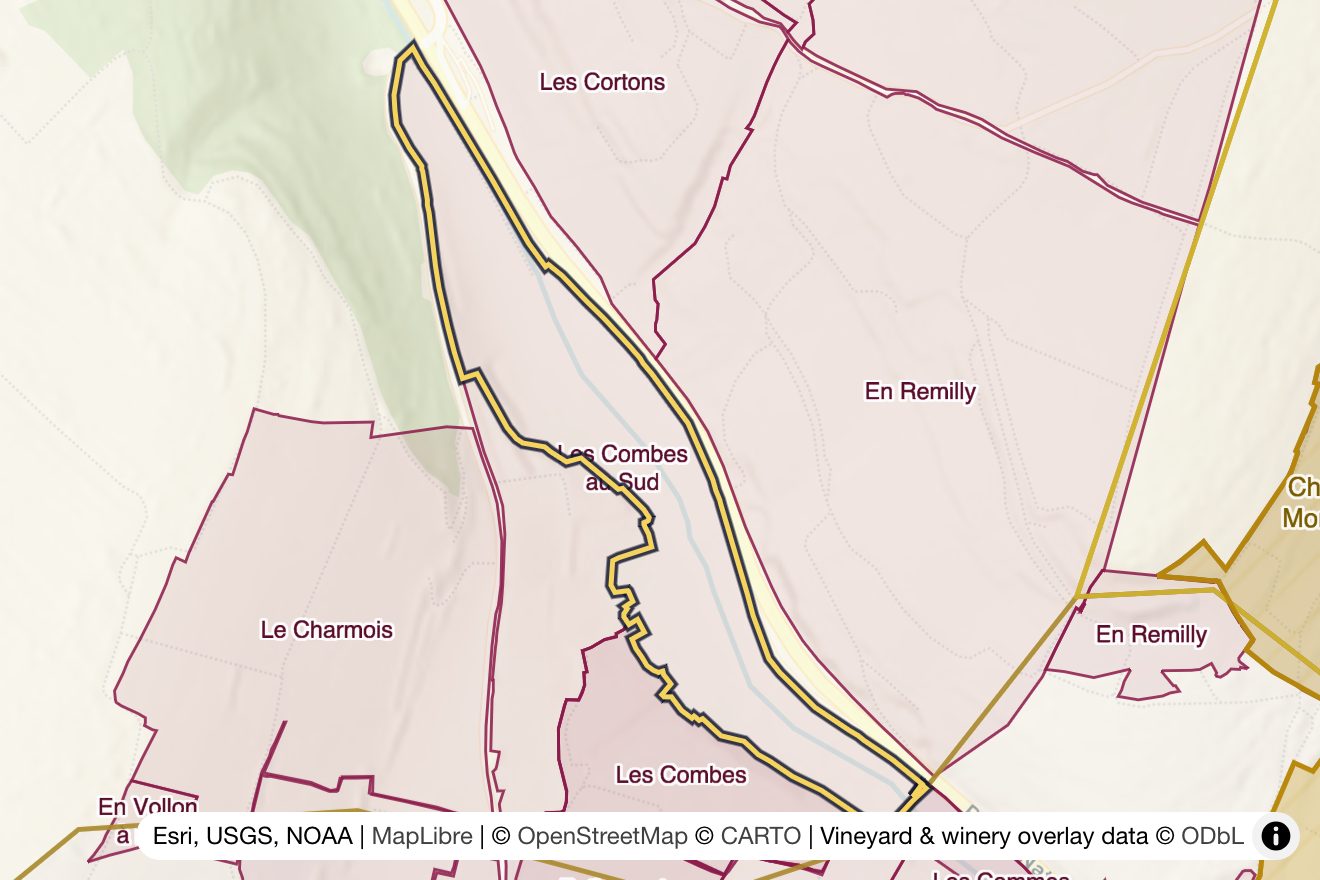 Map of Les Combes au Sud