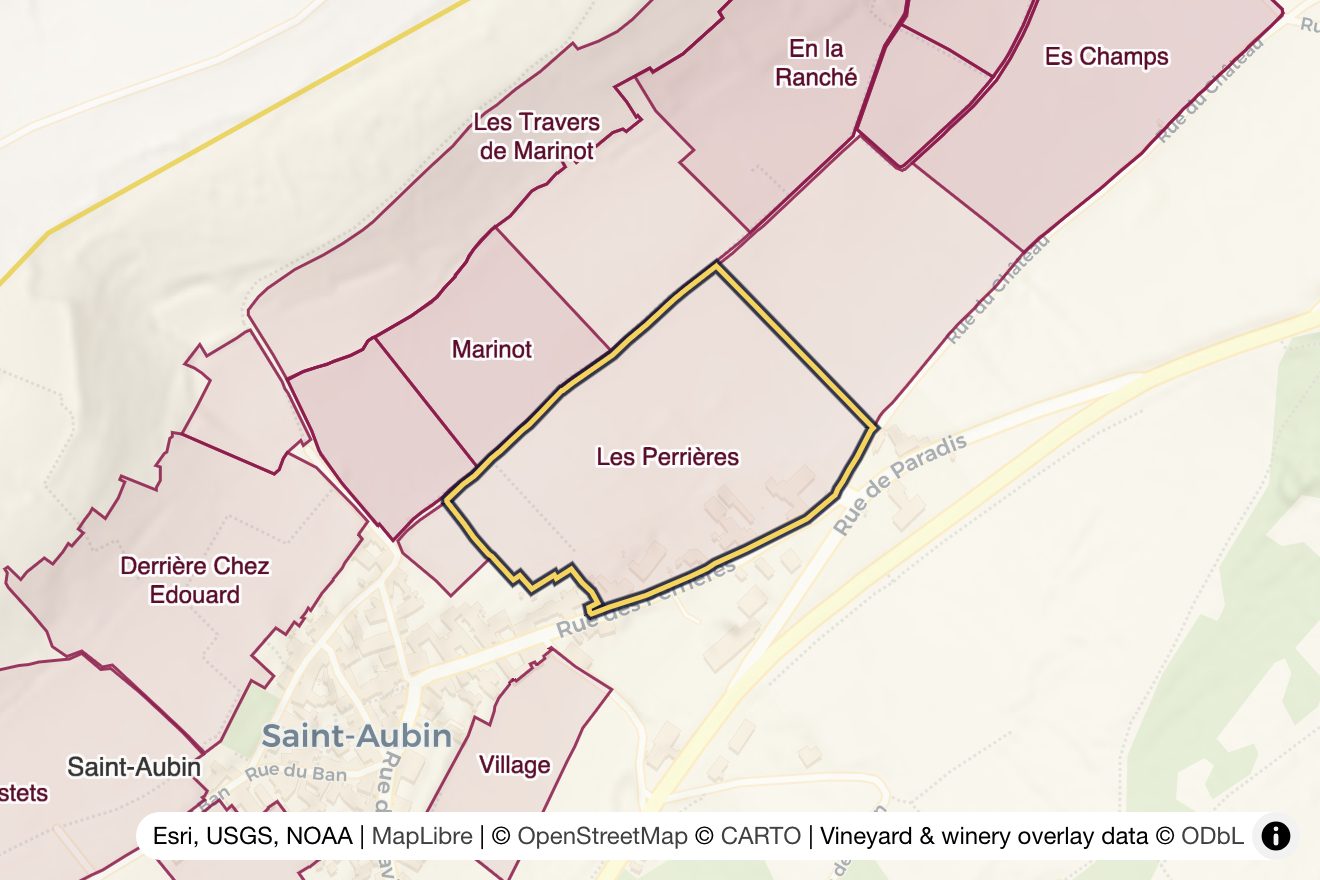 Map of Les Perrieres