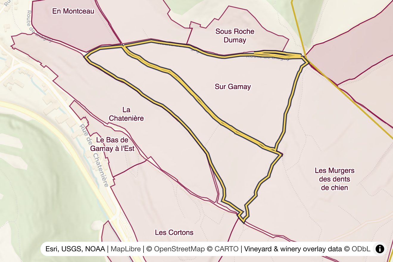 Map of Sur Gamay