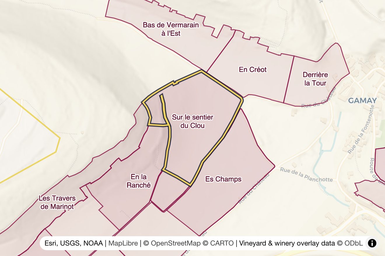 Map of Vignes Moingeon