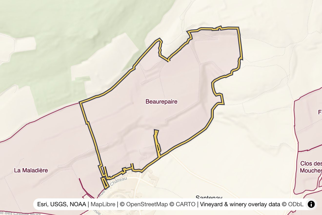 Map of Beaurepaire