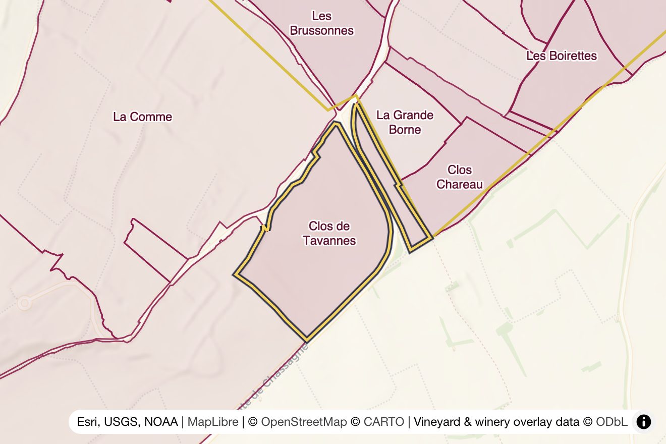 Map of Clos de Tavannes