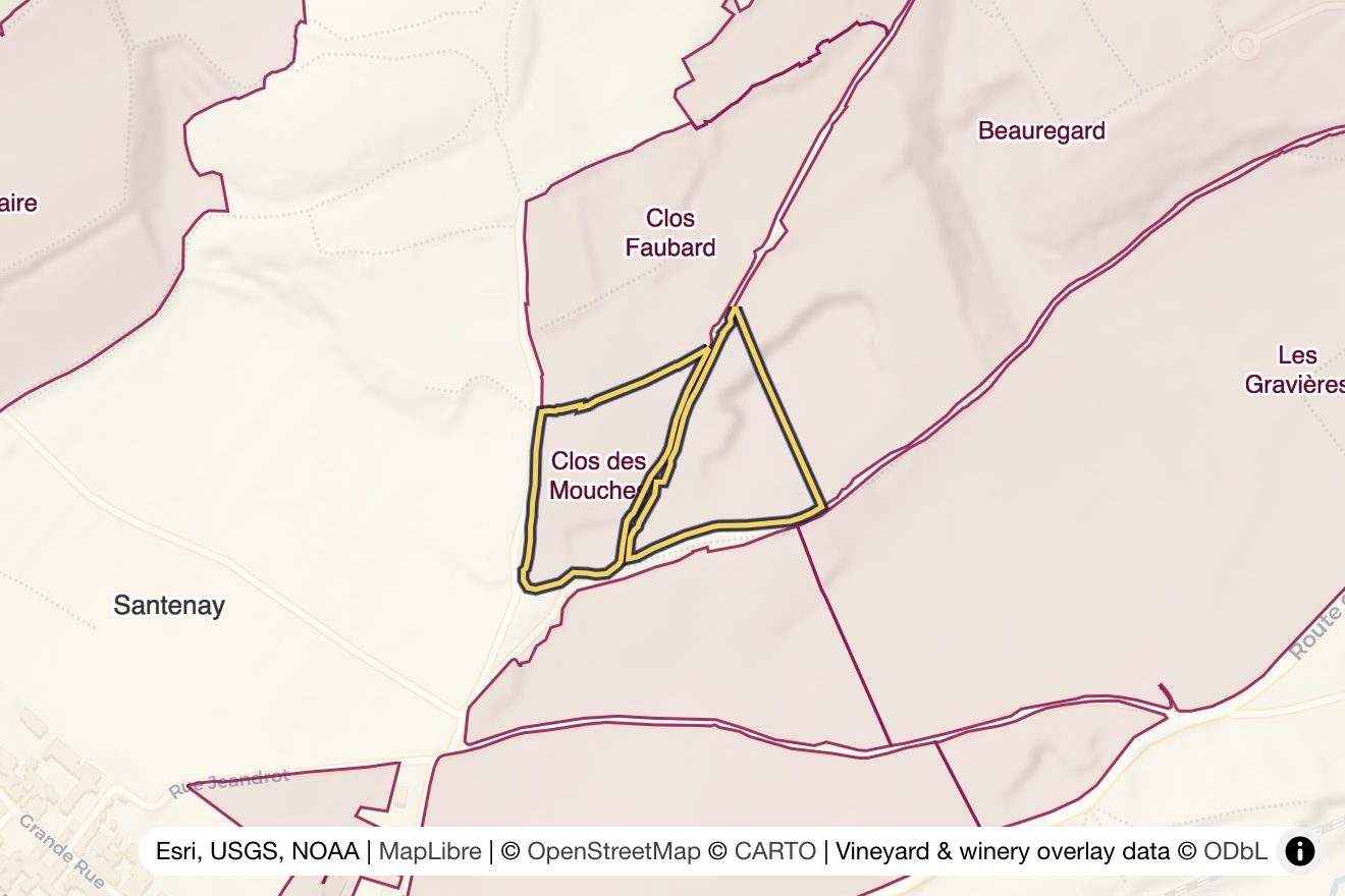 Map of Clos des Mouches