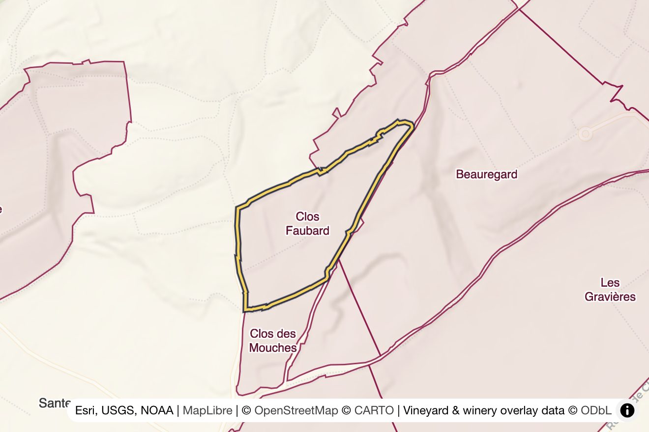 Map of Clos Faubard