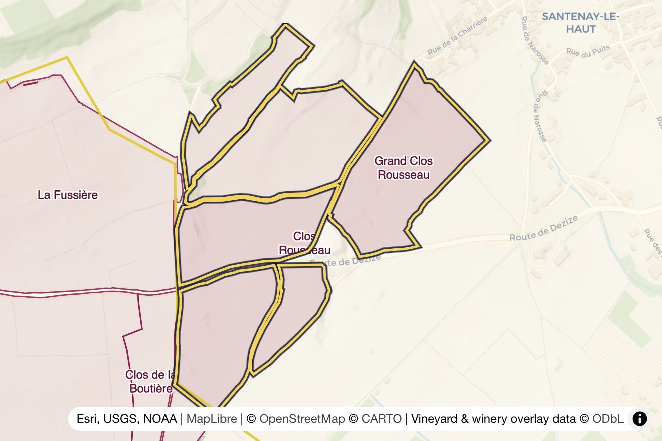 Map of Grand Clos Rousseau