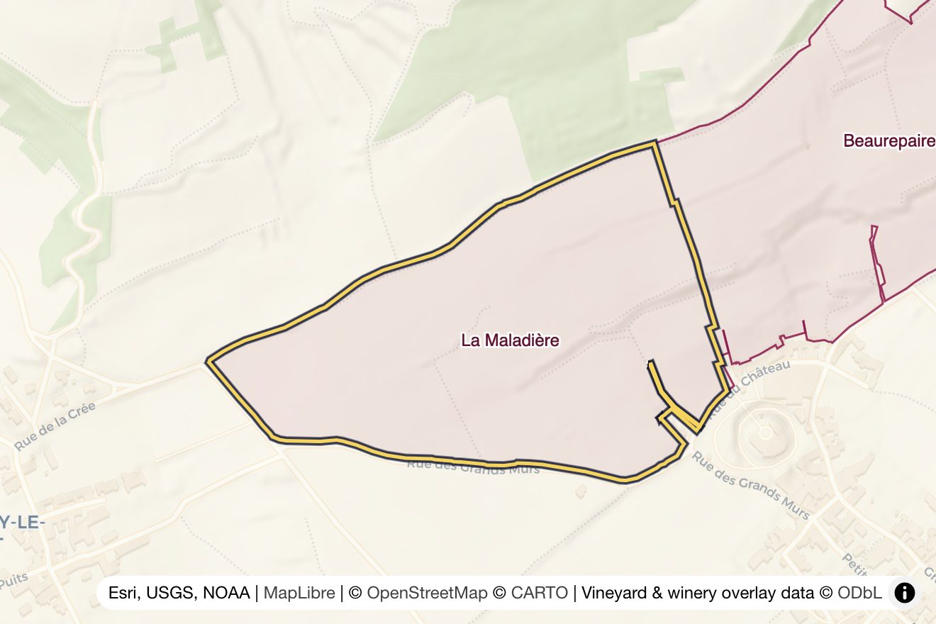 Map of La Maladière