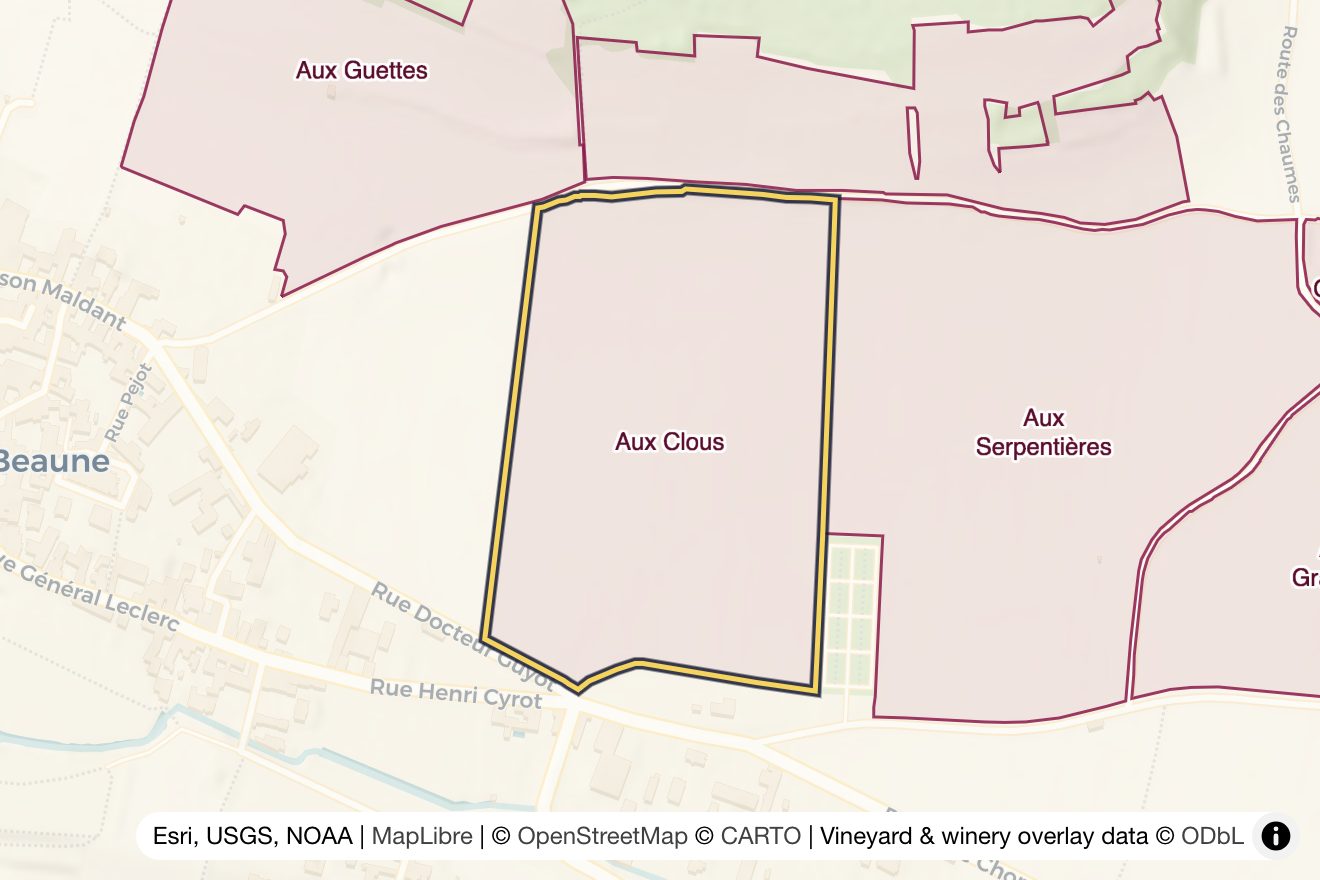 Map of Aux Clous