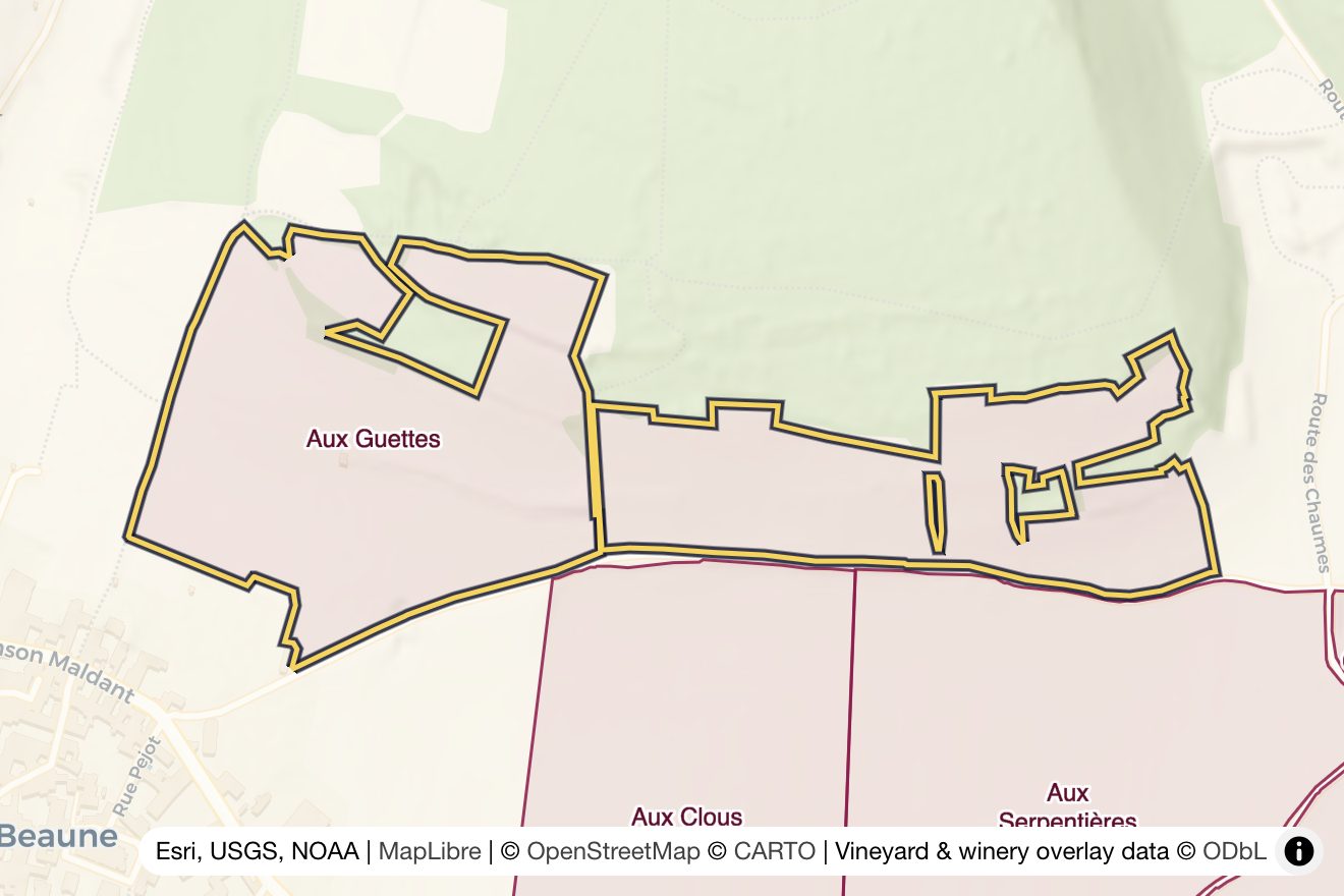 Map of Aux Guettes