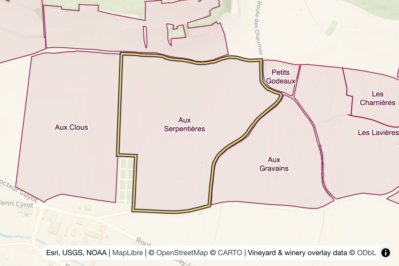 Map of Aux Serpentières