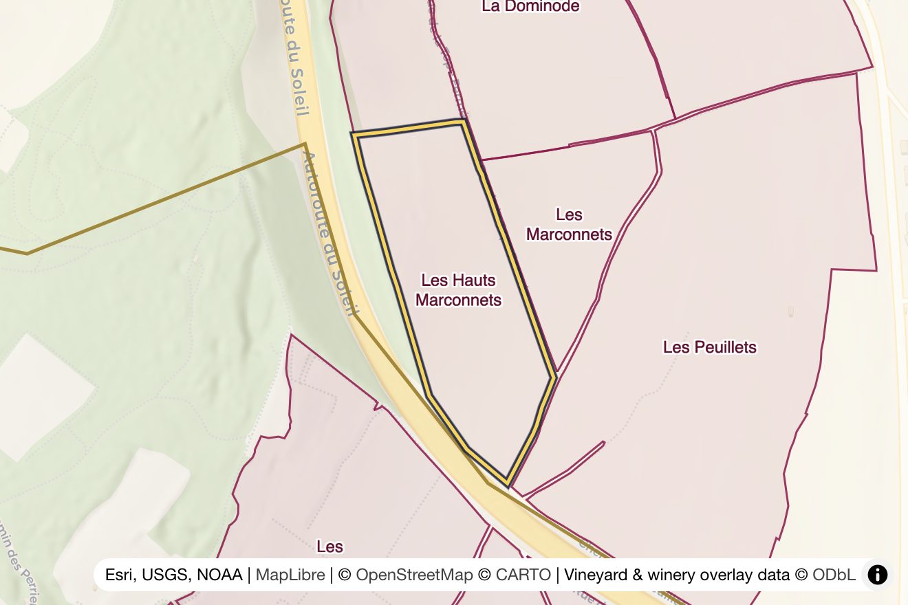 Map of Les Hauts Marconnets