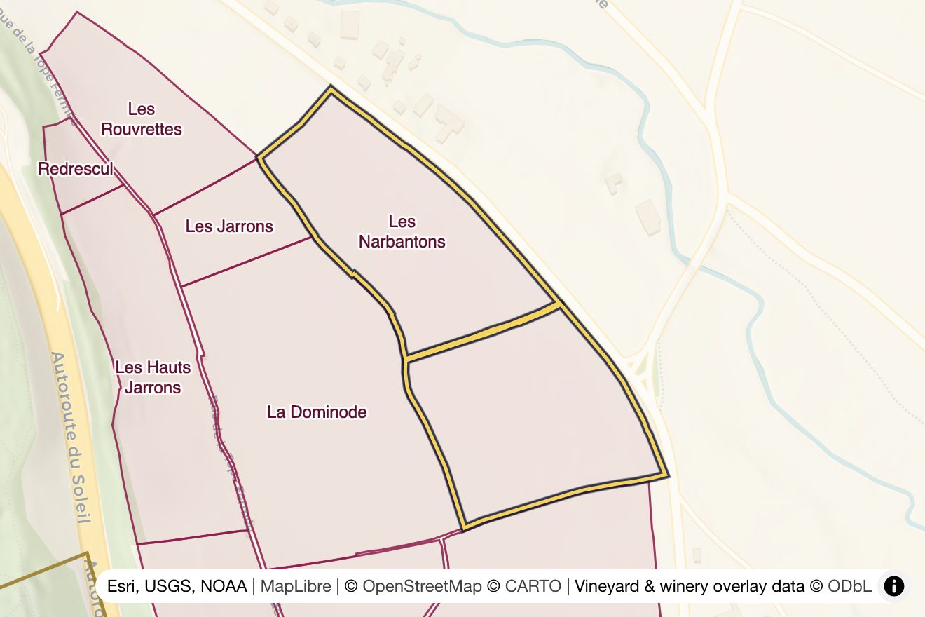 Map of Les Narbantons