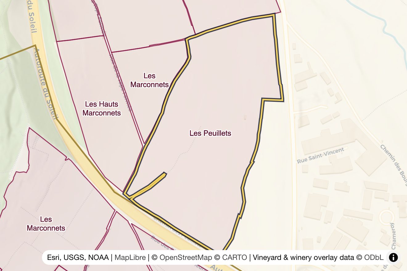 Map of Les Peuillets
