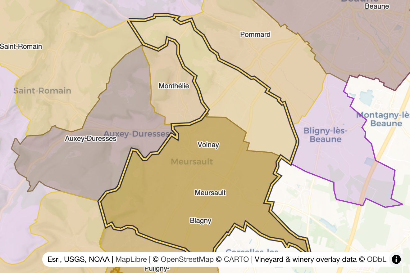 Map of Volnay