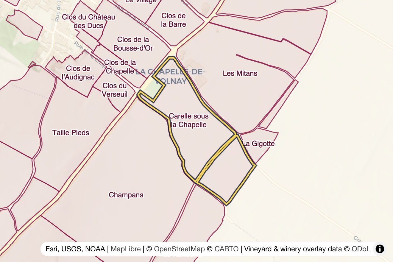 Map of Carelle sous la Chapelle