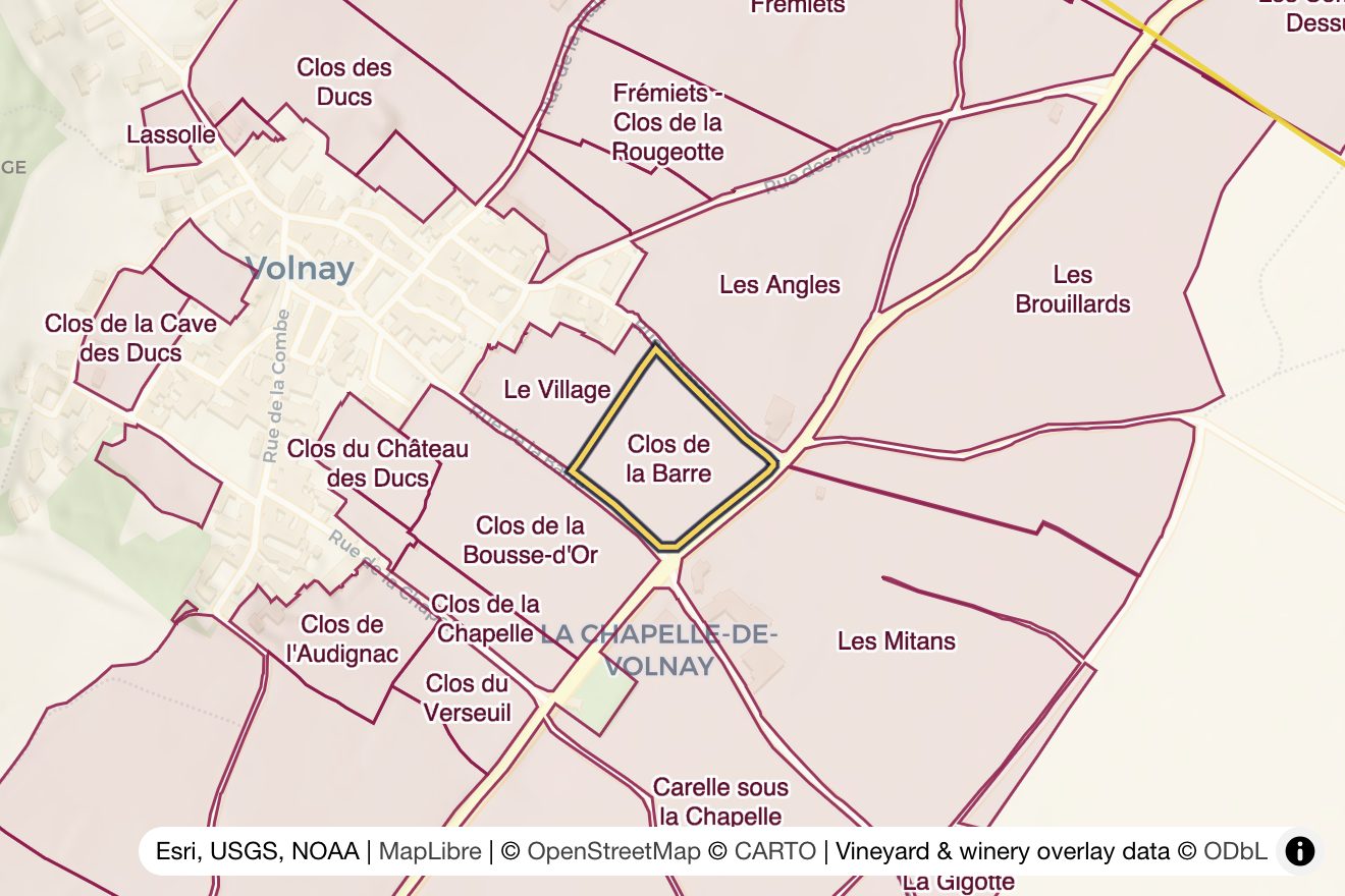 Map of Clos de la Barre