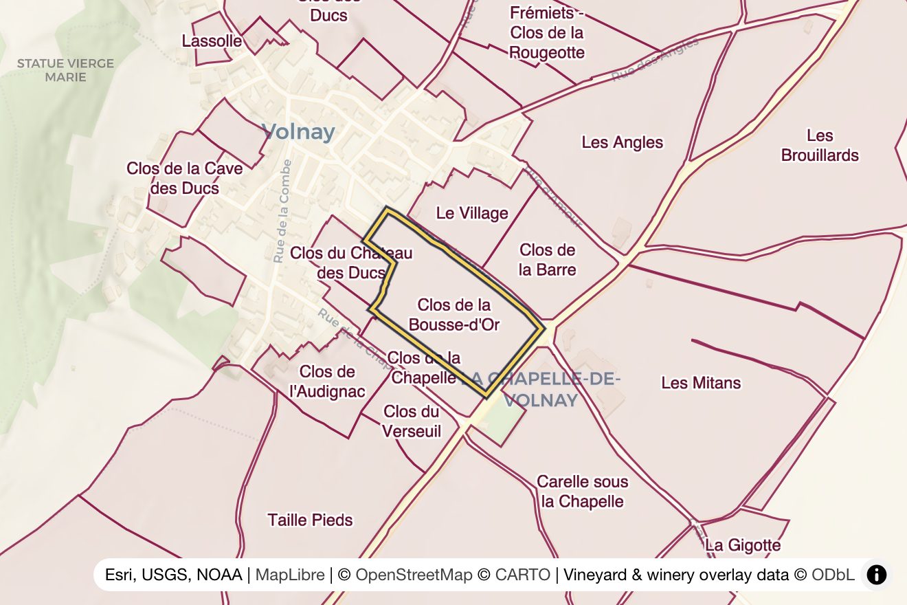 Map of Clos de la Bousse d