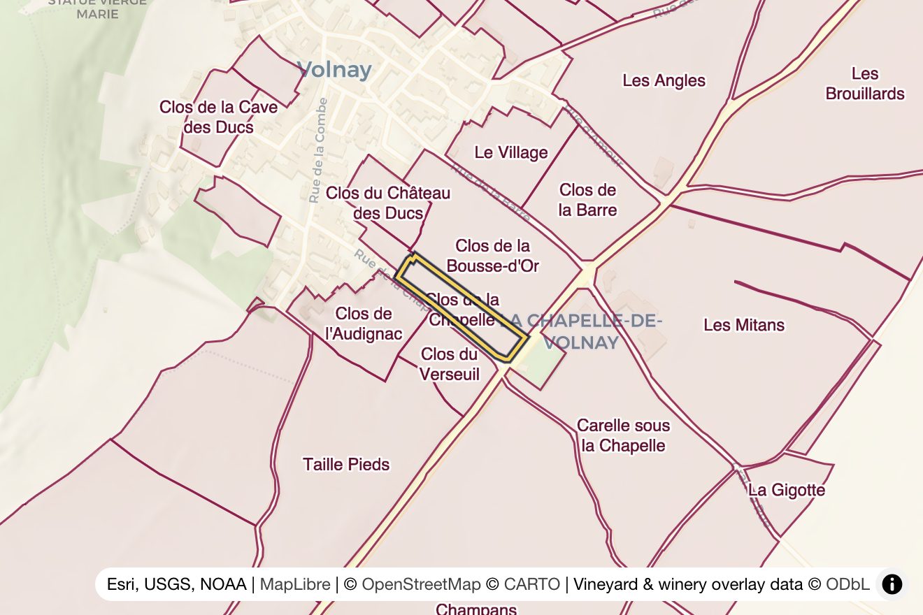 Map of Clos de la Chapelle
