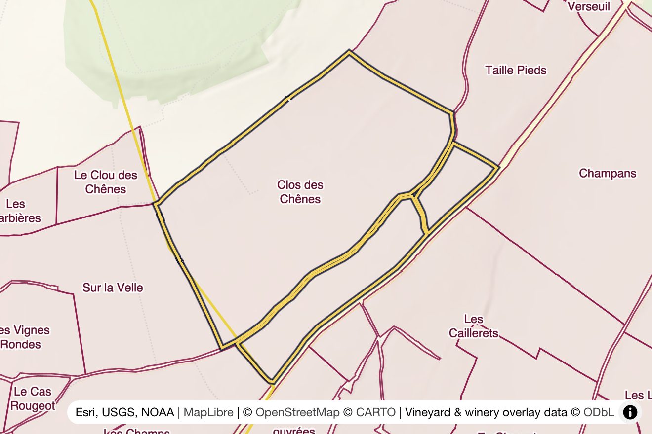 Map of Clos des Chênes