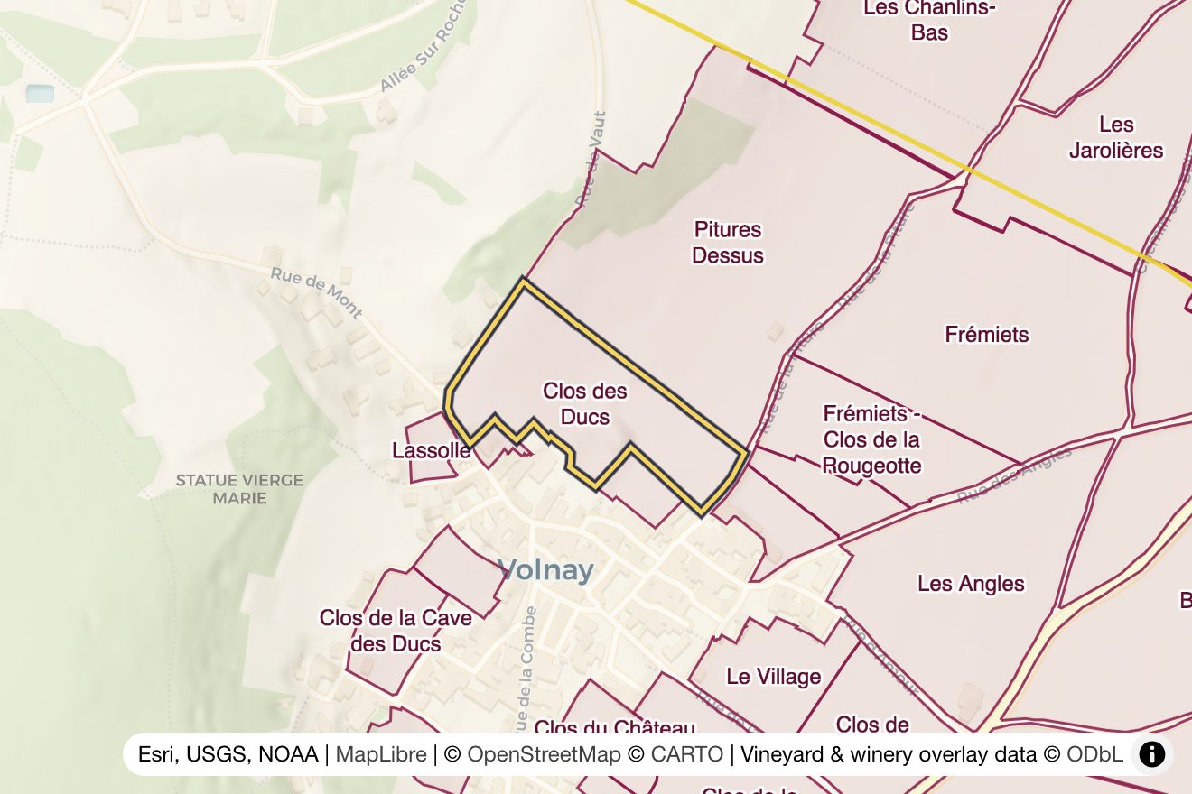 Map of Clos des Ducs