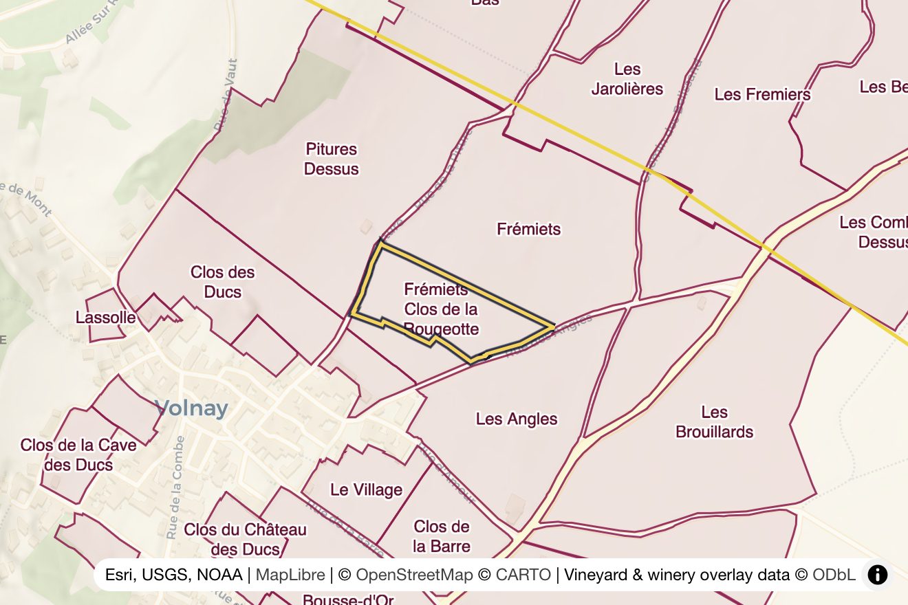 Map of Frémiets Clos de la Rougeotte