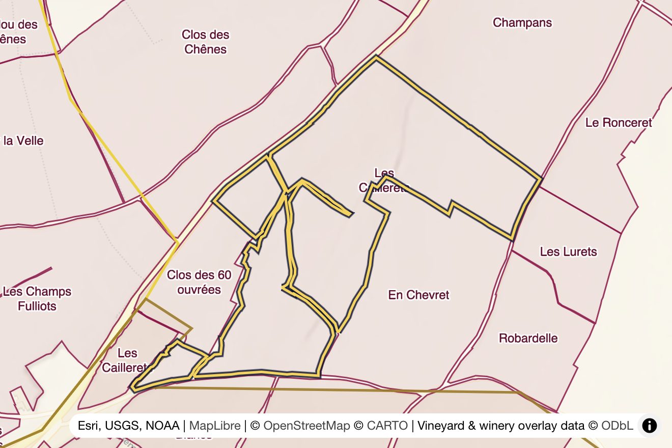 Map of Les Caillerets