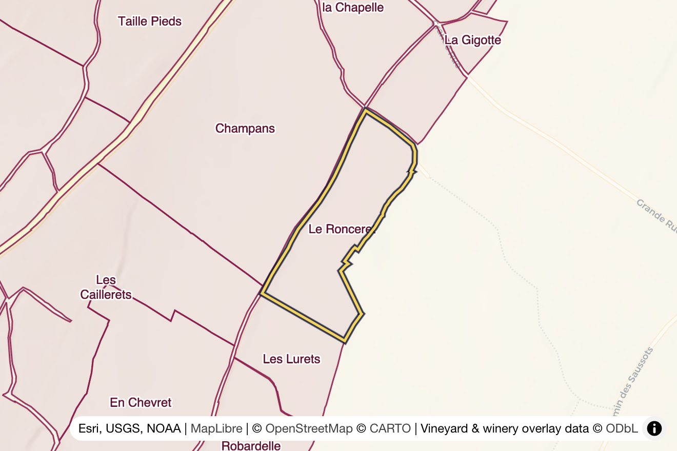 Map of Ronceret