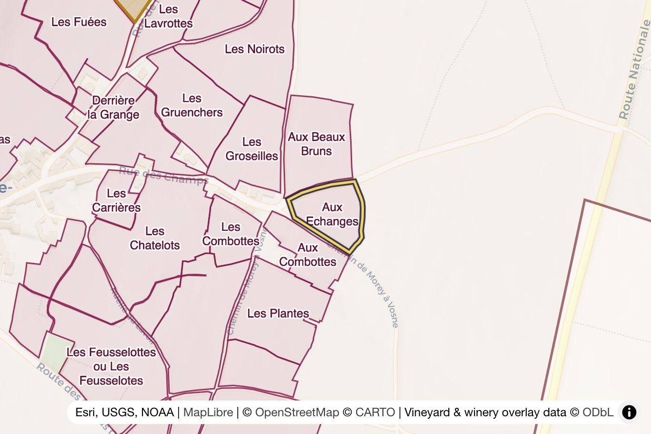 Map of Aux Echanges