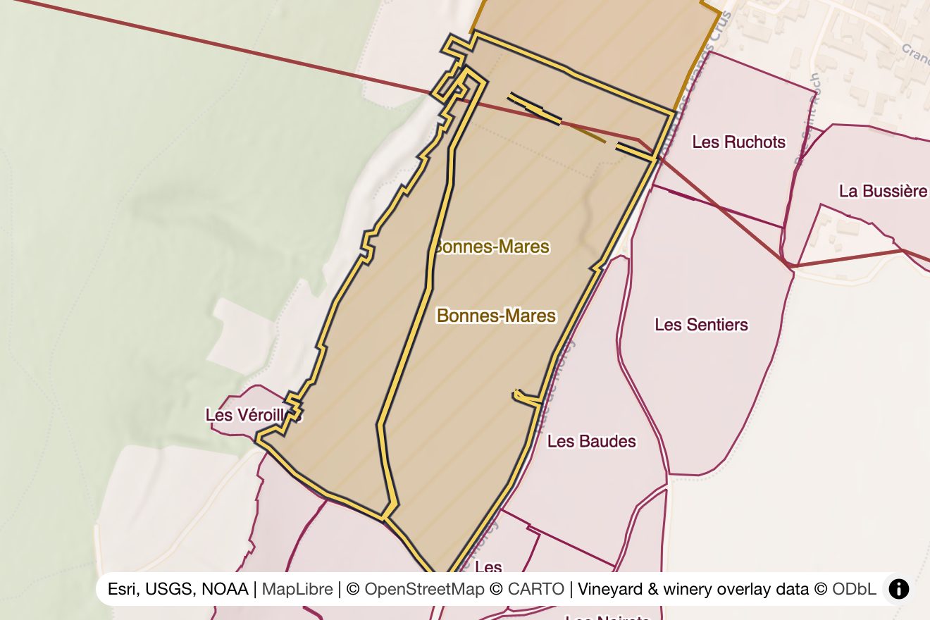 Map of Bonnes-Mares