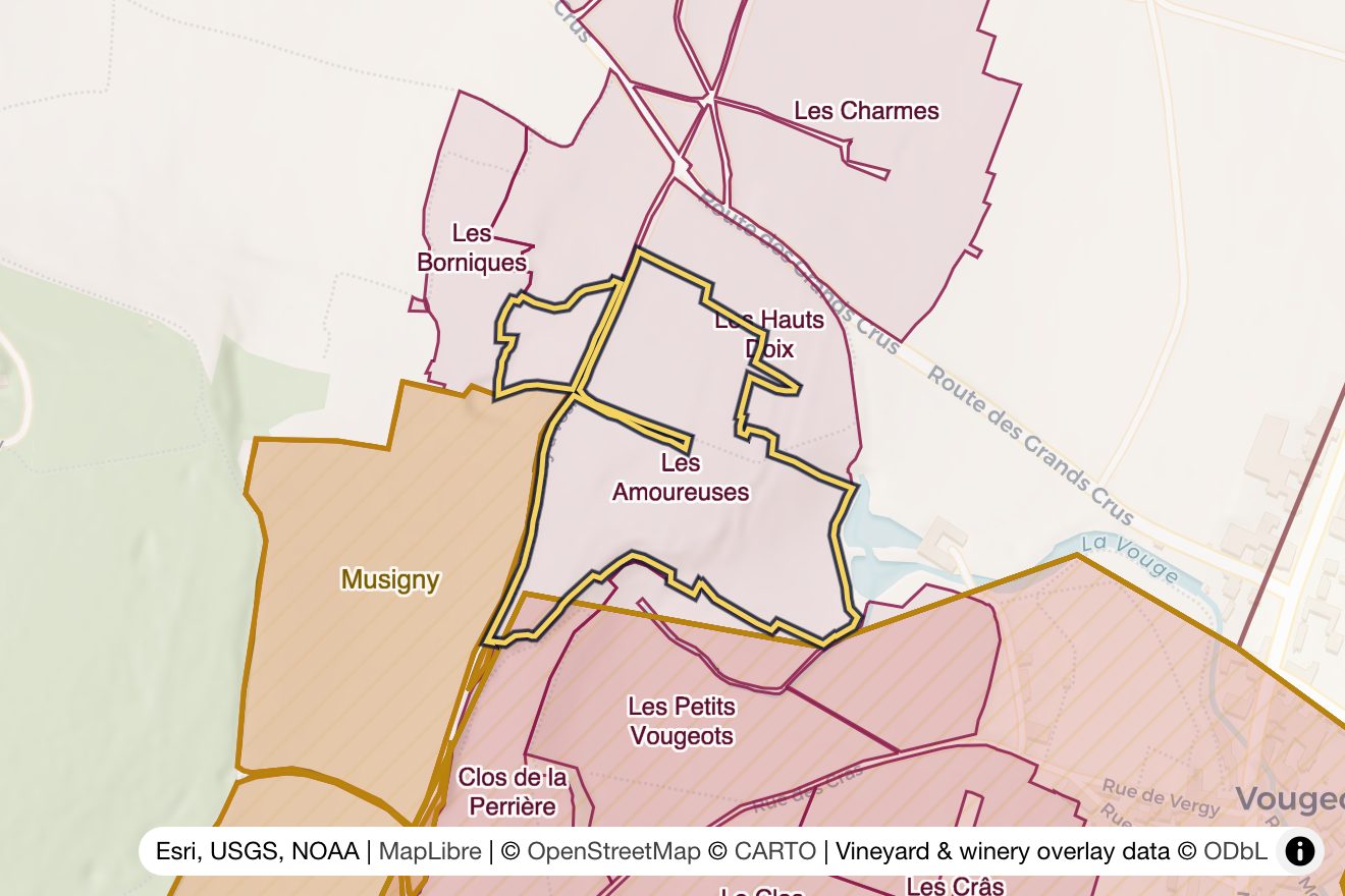 Map of Les Amoureuses