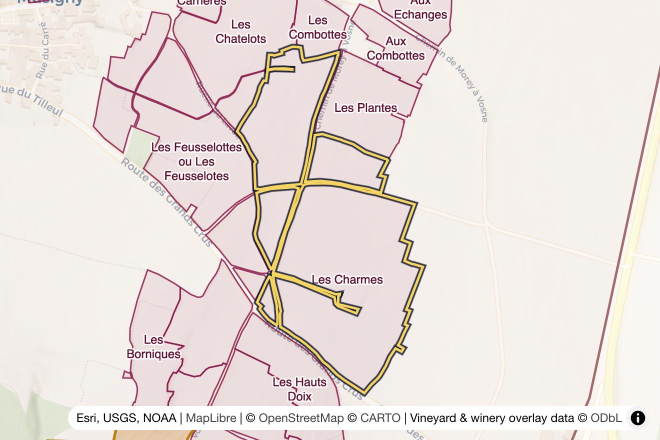 Map of Les Charmes