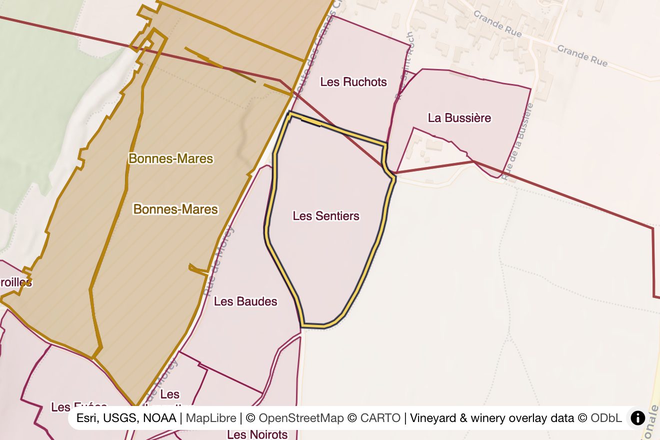 Map of Les Sentiers