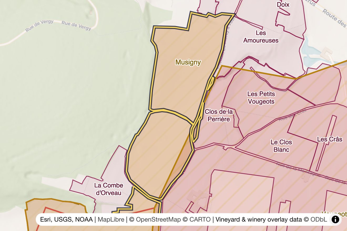 Map of Musigny