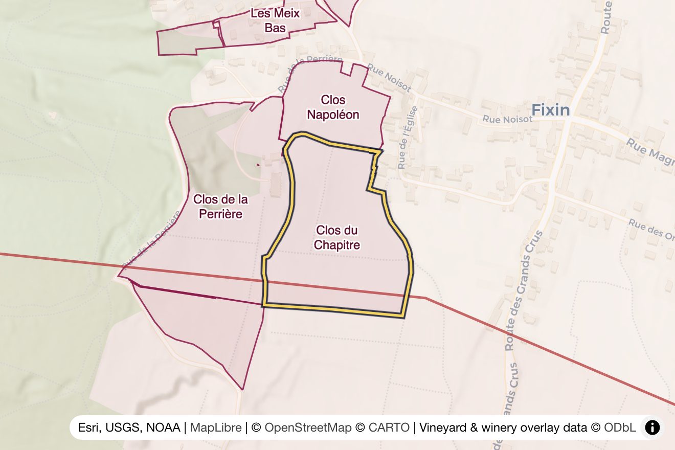 Map of Clos du Chapitre
