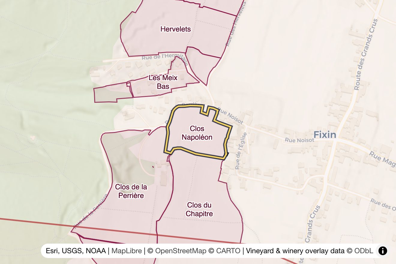 Map of Clos Napoléon